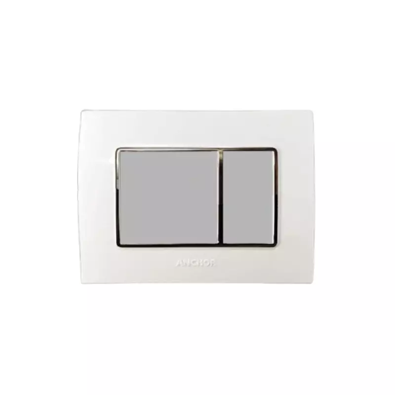 Gina ,3 module plate  Anchor penta [65803] white with silver chrome