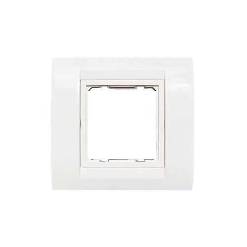 2 module plate with frame Anchor roma white