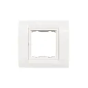 2 module plate with frame Anchor roma white