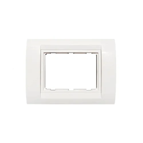 3 module plate with frame Anchor roma white