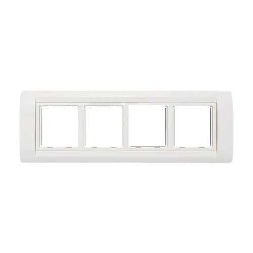 8 module horizontal plate with frame Anchor roma white