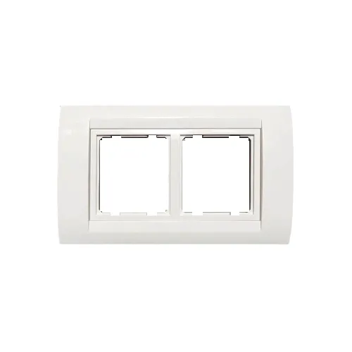 4module plate with frame Anchor Roma white