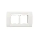 4module plate with frame Anchor Roma white