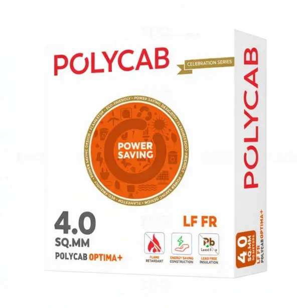 Polycab Optima+ 4 sq mm Red 90 m PVC Insulated Wire